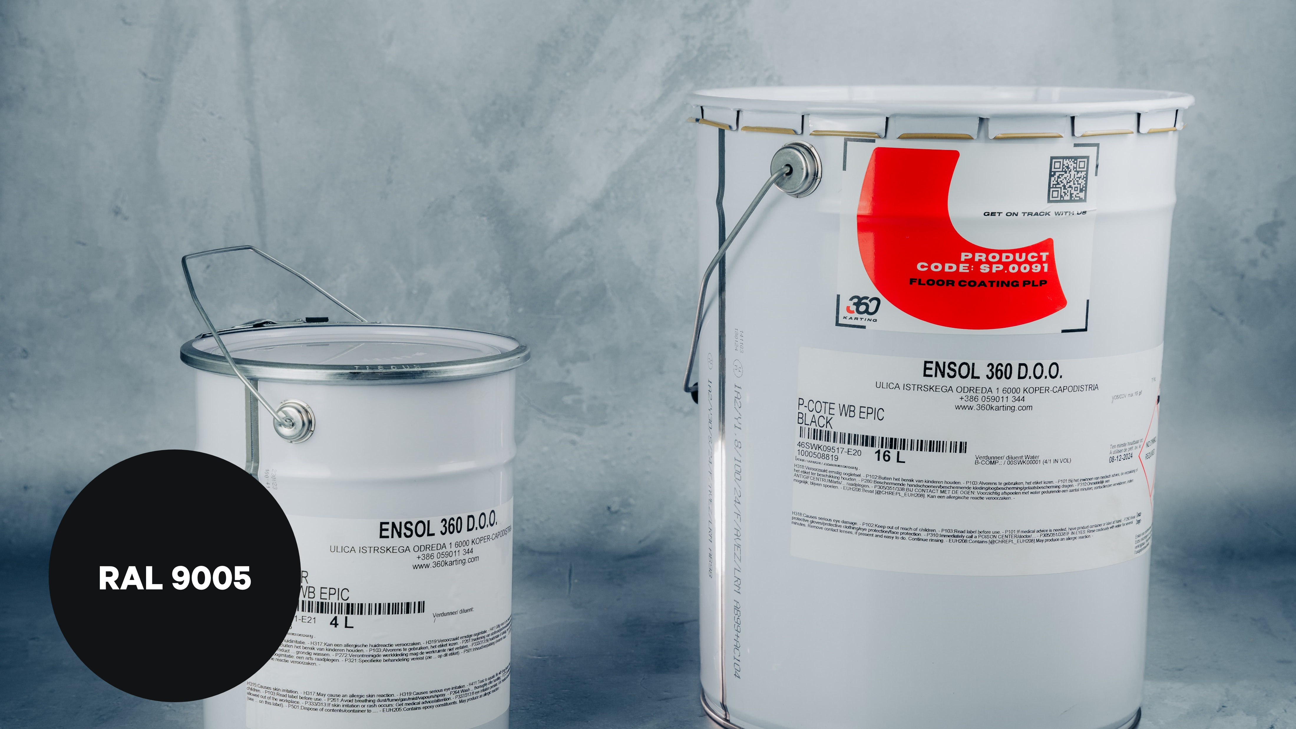 Floor Coating Solutions 360K<br />- 20 kg bucket and is enough for 430 sqft