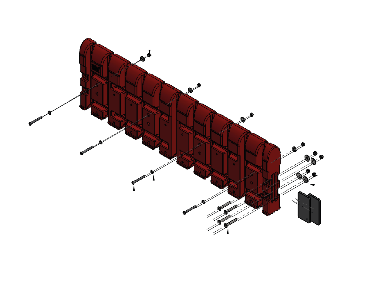 Barrier Flex 150.10.45 W/O mounting Kit - RAL 3020